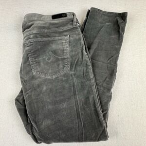 AG Adriano Goldschmied Corduroy Pants The Stevie Ankle Womens Size 30R Gray‎